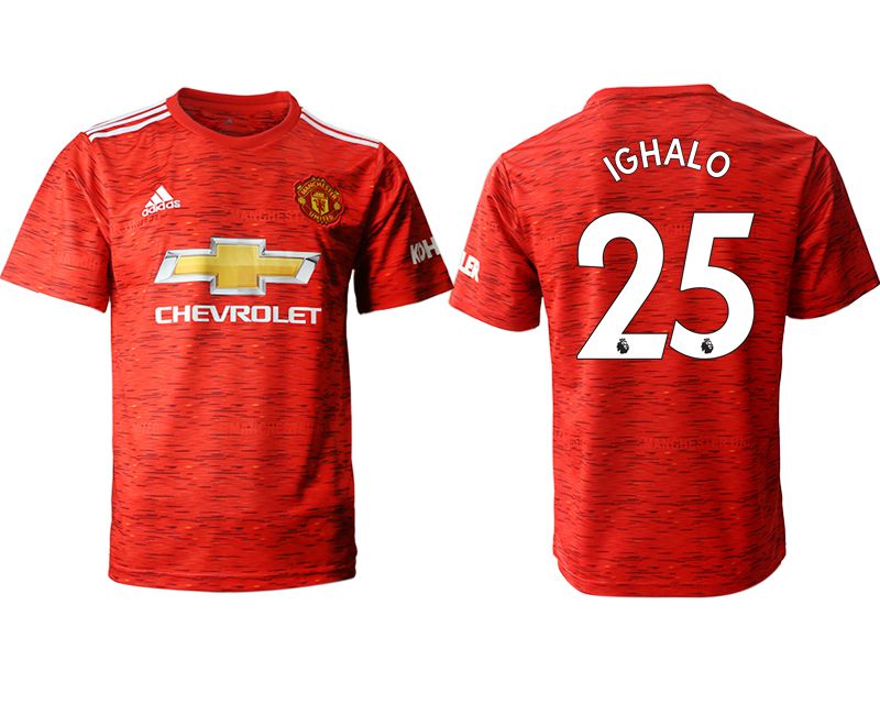 Men 2020-2021 club Manchester United home aaa version #25 red Soccer Jerseys->customized soccer jersey->Custom Jersey